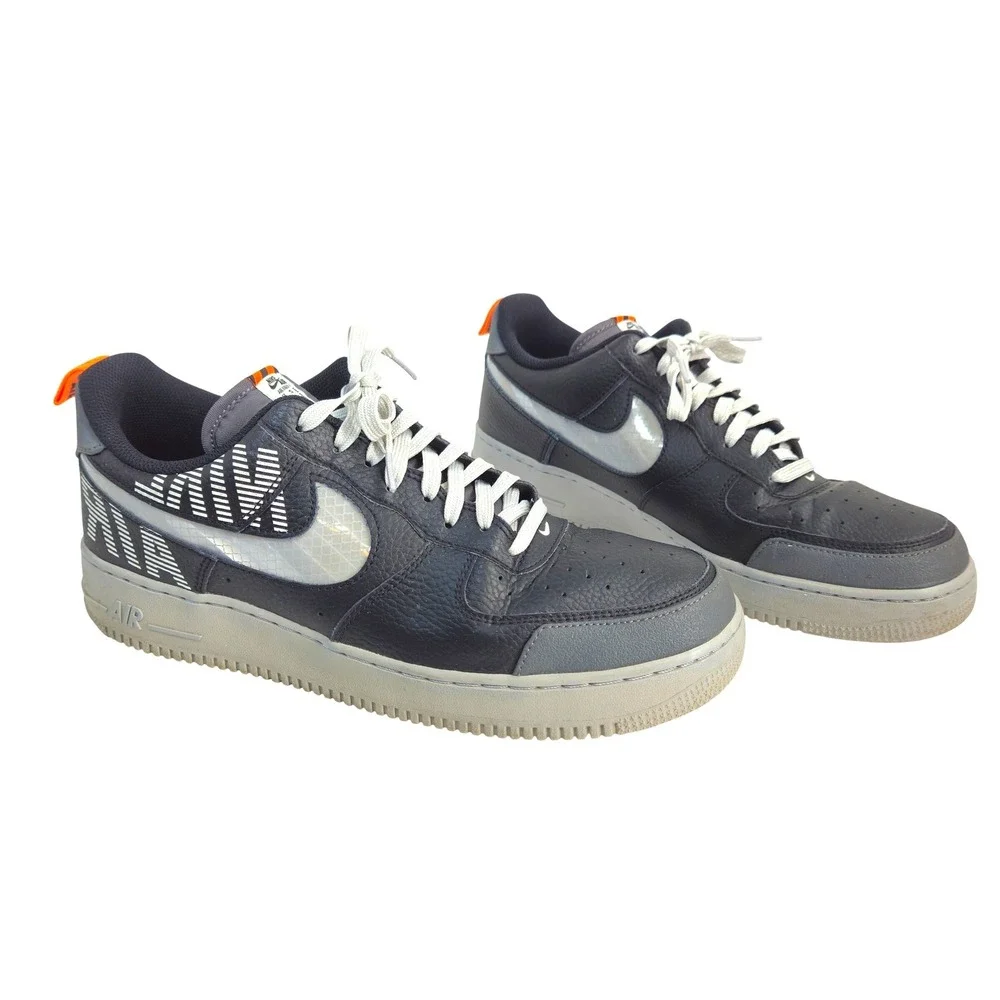Nike Air Force 1 Low Black Grey‎ Orange DH0955 001 Men's Shoes Size 12
